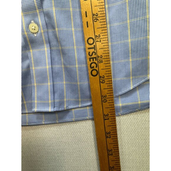 Charles Tyrwhitt Mens Slim Fit Dress Shirt Size 15.5/33 Blue Yellow Check Formal - Picture 6 of 11